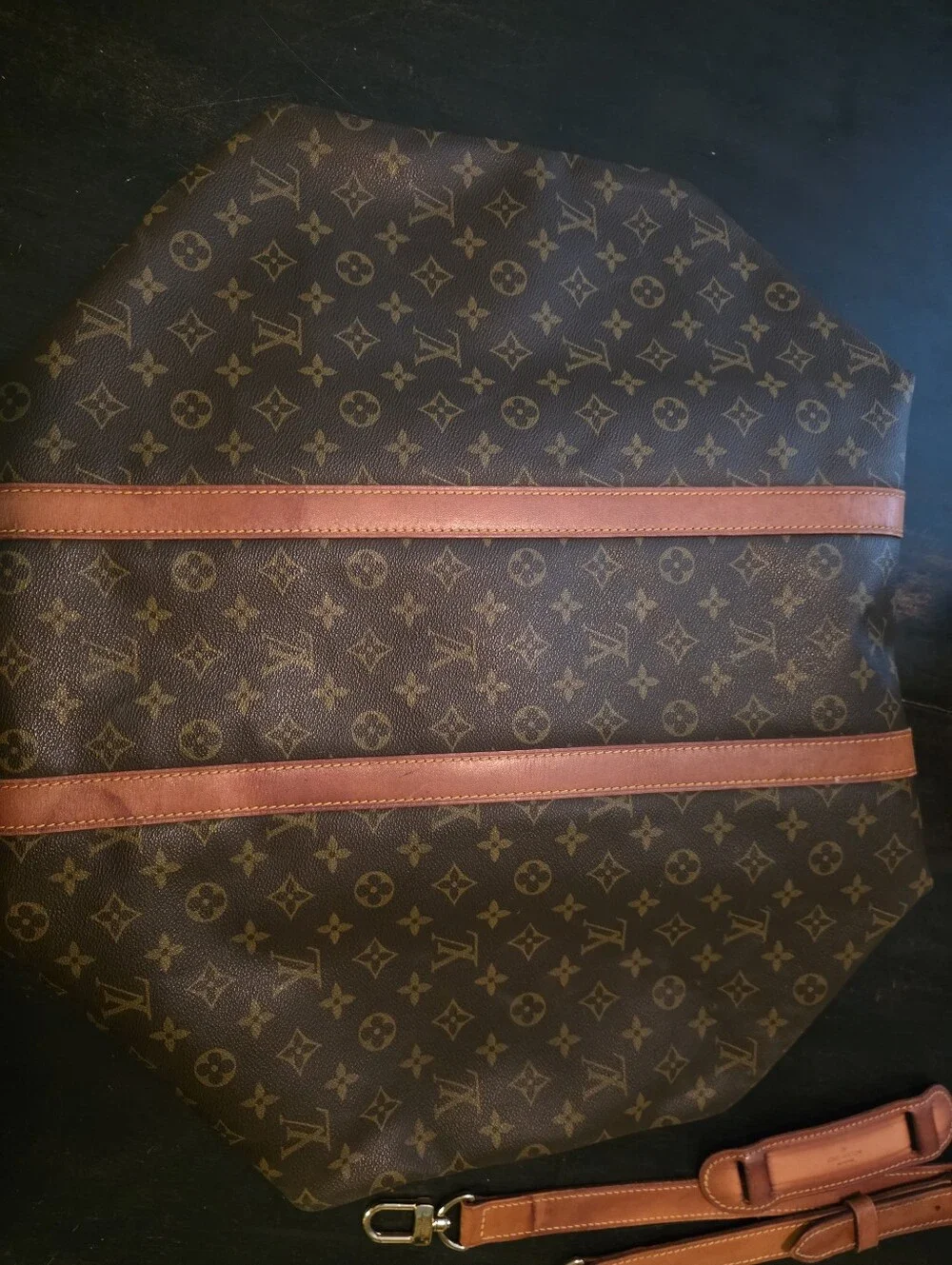 Louis Vuitton Keepall Bandoulière 55 Monogram Canvas Vintage Travel Duffel Bag